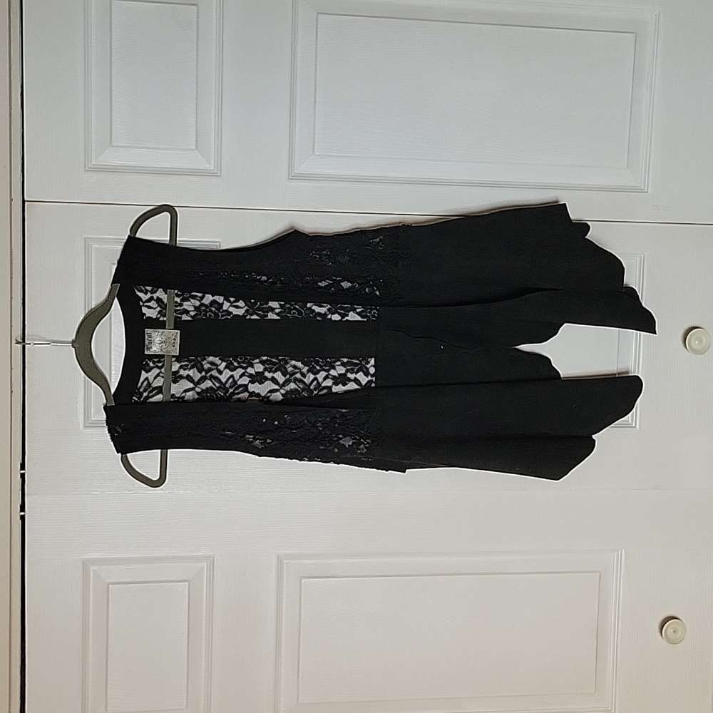 Lace and suede vintage waistcoat/vest